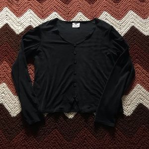 90s vintage Jalate black long sleeve top